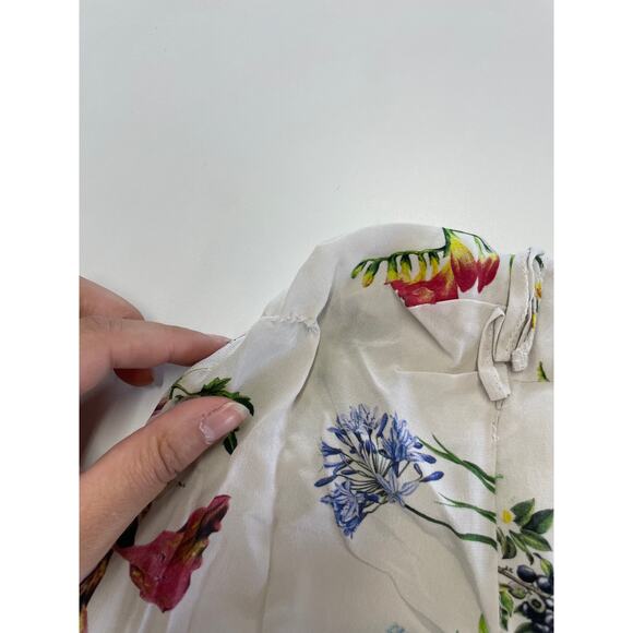 Chelsea and Walker Shirt Womens 8 White Floral White‎ Floral Long Sleeve Top - Picture 9 of 10